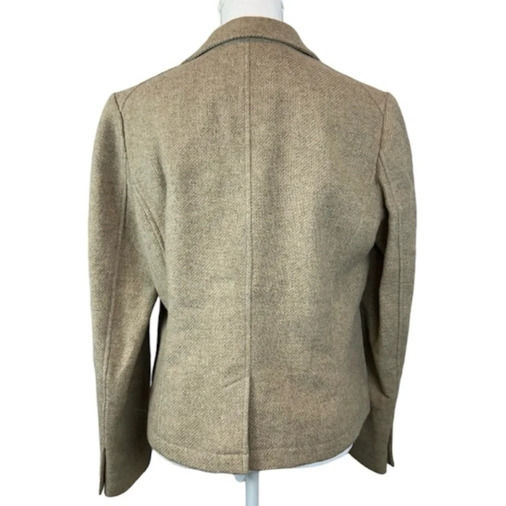 Banana Republic Tan Wool Blend Blazer Women’s Size 12 Two Button Jacket Brown - Picture 2 of 9